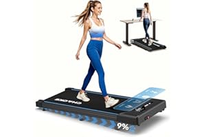 CHAOKE Walking Pad Treadmill with 9% Incline, 10KM/H Under Desk Treadmill for Home Office 2.75HP Quiet Motor Running Machines Max 330LBS Capacity with 12 HIIT Programs and Remote Control