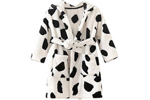 JZLPIN Unisex Baby Mit Kapuze Bademantel Kinder Flanell Pyjama Morgenmantel zum Jungen Mädchen
