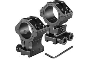 Home Safety 25,4 mm et 30 mmAnneaux de Montage Précis Picatinny, Support de Lunette de Visée à Hauteur Réglable pour 11mm/20mm Rail Metallique