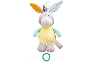 NICI 48901 Musical Box Donkey 18 cm Grey