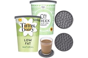 Wingcases - Yoghurt Pot Lids ONLY Fit 9.5cm Diameter Pots(2 Sets, Dark Grey) Reusable Silicone Large Tops, Reversible to Coaster, for 9.5cm Yogurt, Cream Pots