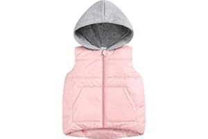 Panegy Bambini Ragazzi Ragazze Body Warmer Gilet Bambini con Cappuccio Imbottito Giacca senza Maniche Gilet Imbottito Cappotto Invernale