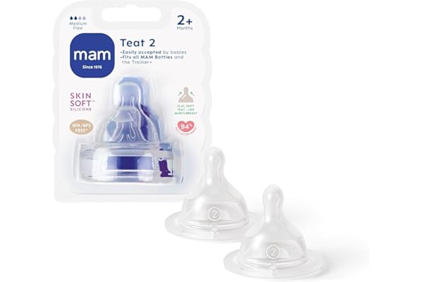 MAM Teats Size 2 Medium Flow 2 Pack