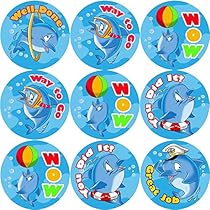 144 Deep Blue Sea Praise Words 30mm Kid's Reward Stickers For - View #13