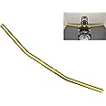 Motorcycle Handlebars Drag Bar 22mm 7/8 inch for Streetfighter Custom Bike Flat Tracker Bobber Chopper (Gold)