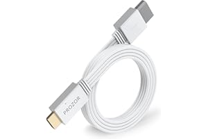 PROZOR Adaptateur Wii vers HDMI 1080P Câble HDMI Intégré 1.2m Conversion Vidéo et Audio pour Console Wii et Wii U Plug-and-Play