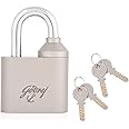 Godrej Locks | Dual Access 60 MM | 4 Keys | Padlock for Main Door | Gate Lock | Cycle Cables, Lockers, Cabinets | Corrosion Resistant Shackle | Silver Finish | 15 Years Warranty