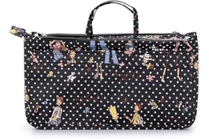 IGNPION Printed Insert Handtasche Organizer 13 Taschen erweiterbar Liner Bag Pouch Reißverschluss Tote Organizer Wickeltasche Insert mit Griff (Mädchen)