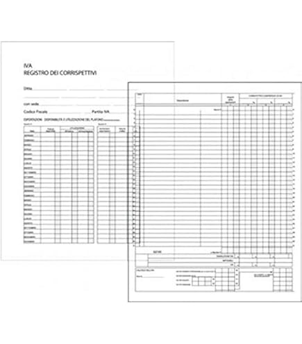 Registro Corrispettivi DU168524C00 - 24 Pagine Con Copia Autoricalcante