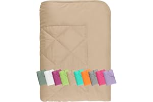 NPLUSEINS Verano Techo - Mantel de Picnic - leichtbettd Esquina - En 2 tamaños y en 7 Colores Moderno, Cappuccino, ca. 135 x 200 cm