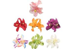 DHSBGWSX 7 Pieces Bohemian Flower Hair Clips, Festive Accessories, Flower Hair Clips for Women, Hair Flowers for Women, Hawaiian Flower Hair Clips, Pink Flower Hair Clips