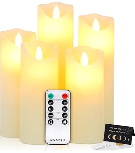 Grande Bougie LED 30cm 3 Mèches Vacillantes Blanc Chaud - Lights4fun Effet Réaliste à Piles
