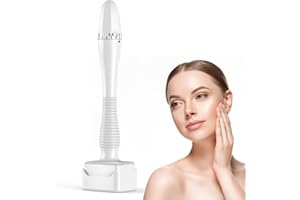 FLETUTE Derma Stamp & Microneedling Pen Pro - 140 Titan-Nadeln Dermastamp/Dermapen für Gesichtsverjüngung, Haarwuchs & Körperpflege (Dermatologisch geprüft)