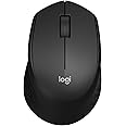 Logitech M330 SILENT PLUS Wireless Mouse, 2.4GHz with USB Nano Receiver, 1000 DPI Optical Tracking, 2-year Battery Life, Compatible with PC, Mac, Laptop, Chromebook - Black