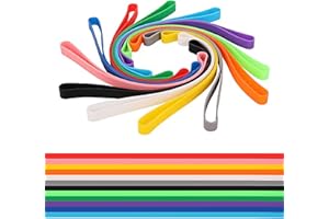 Cdemiy Bandas de Goma de Silicona, 12 Pcs Bandas de Goma Silicona de Colores, Suministros de Oficina con Banda de Goma Elástica Grande, para Libros, Cámaras, Cocina, Carpetas de Archivos (Color)