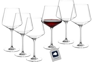 Leonardo 014791 Puccini Set de 6 Verres Bourgogne Verre Transparent