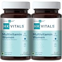 HealthKart HK Vitals Multivitamin for Women, With Zinc, Vitamin C, Vitamin D, Multiminerals & Ginseng Extract, Boosts…