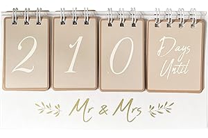 ALFIE FRANCIS Mr & Mrs - Wedding Countdown Calendar Engagement Gift Planning Organiser Desk Home Decor