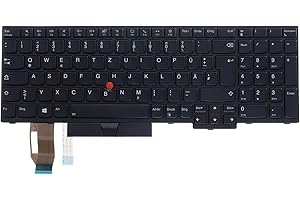 LeFix Orig. Deutsch Tastatur mit Backlight für Lenovo Thinkpad E580 E585 E590 E595|T590 |L580 L590 |P52 P53 P53s,P72 P73|Schwarz