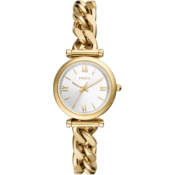 Set orologio in acciaio inossidabile bicolore a tre lancette e