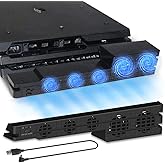 Linkhood PS4 PRO i&ccedil;in Soğutma Fanı, USB Harici Soğutucu 5 Fan Turbo Sıcaklık Kontrol&uuml; Sony Playstation Pro Oyun Konsolu i&ccedil;in 