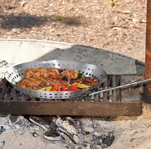 Rosenstein & Söhne Grillpfanne aus Edelstahl mit Klapp-Griff - 2