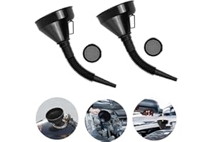 entonnoir essence Kamanan lot de 2 pièces de calibre 130mm entonnoir huile moteur entonnoir plastique pour voyage autonome utilisation rapide, produit avec filtre noir