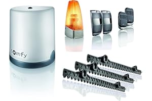 Somfy 2401410 - Motorisation Freevia Essential pour portail coulissant, Livrée avec 2 télécommandes Keypop RTS, feu clignotant, cellules & 4m de crémaillère, Compatible app TaHoma
