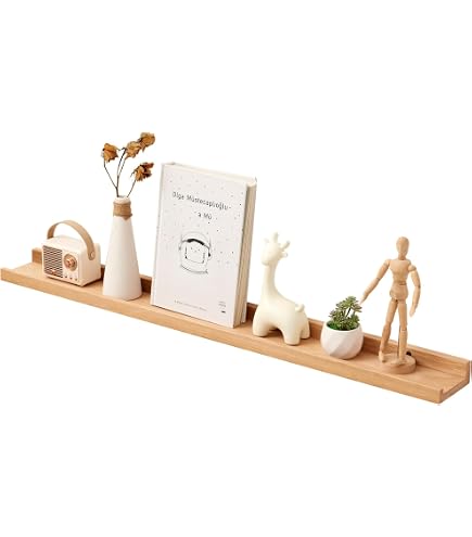 Étagère Murale Flottante Bois 40x15 Cm - Design Minimaliste, Support Métal Caché, Charge 10 Kg, Blanc
