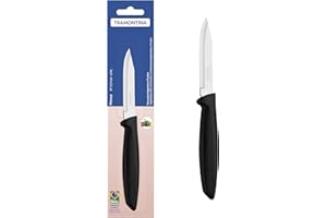 Tramontina Cuchillo Pelador de Verduras en Acero Inoxidable y Mango de Polipropileno Plenus 8 cm