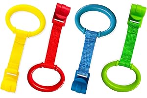 JTKREW 4 Pièces Anneau de Lit Bébé Multicolore Anneaux pour l'entraînement de l'équilibre Idéaux pour Aider le Bébé à Se Lever du Berceau