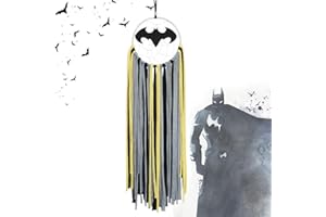 LOMOHOO Large Dream Catcher Bat Dreamcatchers Kids Wall Decor Baby Nursery Decoration Handmade Dream Catcher Home Decor Room Ornament Crafts Gift (Yellow)