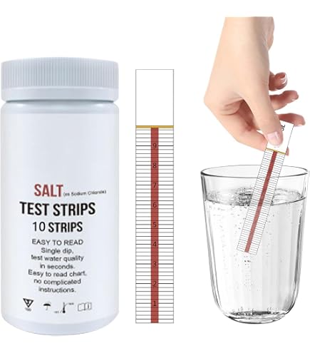 10 Bandelettes De Test Pour Sel De Piscine - Mesure Précise Du Niveau De Chlorure De Sodium - Pour Piscine Et Spa D'eau Salée