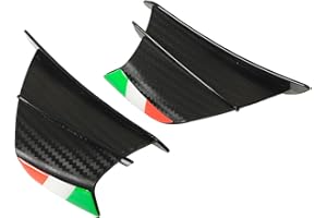 FOCKETY Motorcycle Side Fixed Wing Colorfast Motorcycle Wing Reducing Air Resistance Abrasion Resistant 2 Pieces for Motorcycles (Carbon Fiber Style