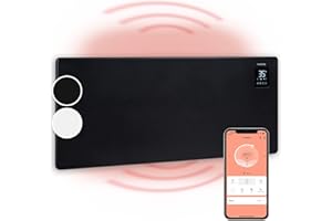Klarstein Radiateur Electrique Smart à Faible Consommation d'Energie, 2500W Chauffage Electrique d'Intérieur avec Thermostat, Chauffage d'Appoint Portable avec Roulettes, Radiateurs Mural Silencieux