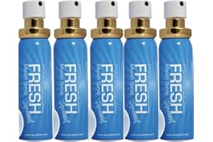 GENERIC 5 x Pretty Fresh Mouth Spray Spearmint 20mL | Prevent Bad Breath & Sugar Free | Smokers Breath Freshner