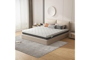 Stanew Matelas 180x200cm,Épaisseur 18CM Matelas Mousse à Mémoire de Forme pour Adulte Enfant,Réversible à Deux Faces Matelas en Mousse,7 Zones de Confort,Oeko-Tex (180x200cm)