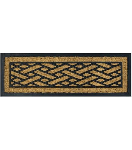 Relaxdays Zerbino Ingresso Casa, 75x45 Cm, Tappetino Semicerchio Classico Fibra Di Cocco Indoor Outdoor Multicolore 85168309