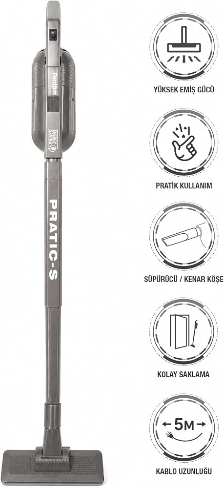 Fantom Pratic S P1200 Torbasız Dikey Süpürge - Antrasit