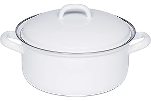 Riess 0129-033 Country-Edelweiss - Casseruola con coperchio, diametro 18 cm, colore: Bianco