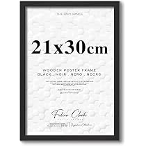 HOUSE DAY Cadre Photo A4 en Bois 21x30cm - Cadre Moderne en Plexiglas pour Poster et Document - MDF (Nature