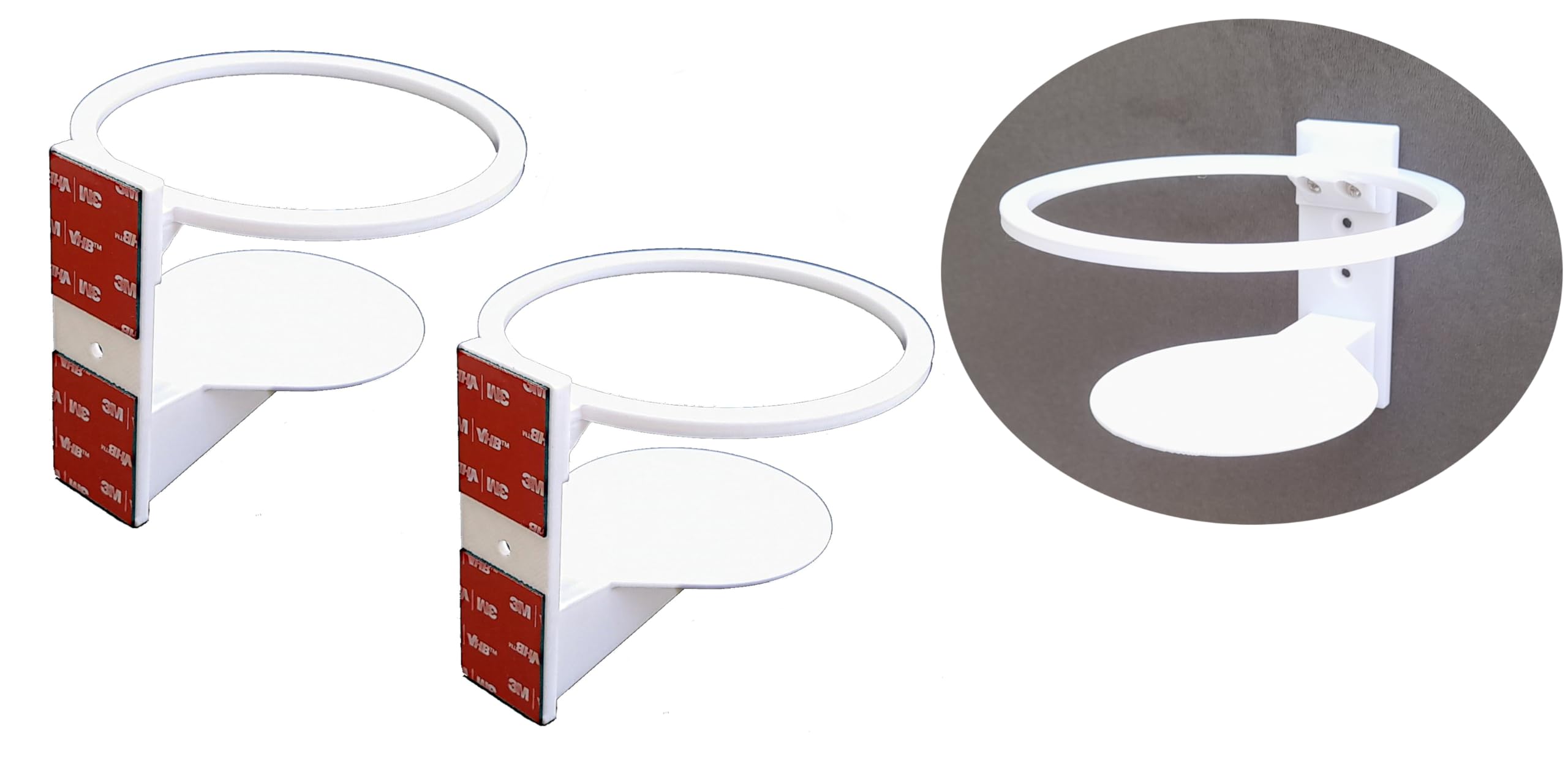 makerV Stick on Wall Mount Bracket for Tp-Link Deco X20 X60 X68, Wall Stand/Holder for Tp-Link Deco X20 X60 X68 Mesh WiFi Router: Plastic: No Screws/No Wall Drilling: (Pack of 2)