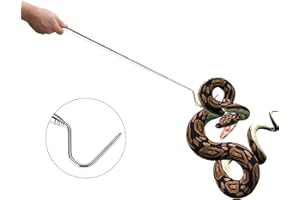 Ieron Schlangenhaken, einziehbare Stange, Edelstahlhaken, professionelles Reptilienzubehör für Outdoor-Aktivitäten oder wilde Abenteuer, 16 cm bis 71 cm