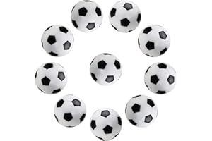 Crynvor 10 Stück Tischkicker Bälle, Tischfußball Kickerbälle Kinder, Kicker Bälle, Fussball Spielzeug, Tisch Fußball Ball Innen 2-Spieler FußBall Tischspiel für 3+ Kinder Und Erwachsene Schwarz Weiß