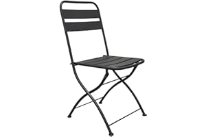 milani home Sedia Pieghevole in Ferro per Esterno Giardino, Portico, Ristorante, Gelateria Bar Hotel Albergo