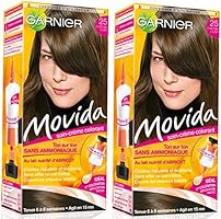 Garnier - Movida - Coloration temporaire sans ammoniaque Ch&acirc;tain - 25 Ch&acirc;tain Clair Lot de 2