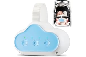 Jkevow Kinderwagenschaukler, Wiederaufladbar Schlafhilfe für Babys mit 3 Einstellbaren Schaukelintensitäten und 30, 60, 90 Minuten Timer, Universell für Kinderwagen und Buggy, Kompakt Ideal