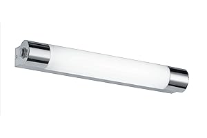 ‎TRIO LEUCHTEN Trio Leuchten LED-Bad-Wandleuchte in Chrom, inklusive 1 x 6W LED mit Schalter und Steckdose, Breite 44 cm 281570606