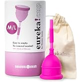 Eureka! Cup | Empties without removing the vagina | Menstrual Cup | Comfort and Hygiene on the go | 100% Medical Silicone | R
