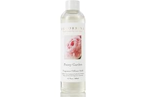 Cocorrína Recharge Diffuseur de Parfum - Jardin de Pivoine 200ml Huile parfumée pour diffuseur à Roseau Parfum d'ambiance pour Chambre à Coucher, Salle de Bain, Bureau, Maison déco
